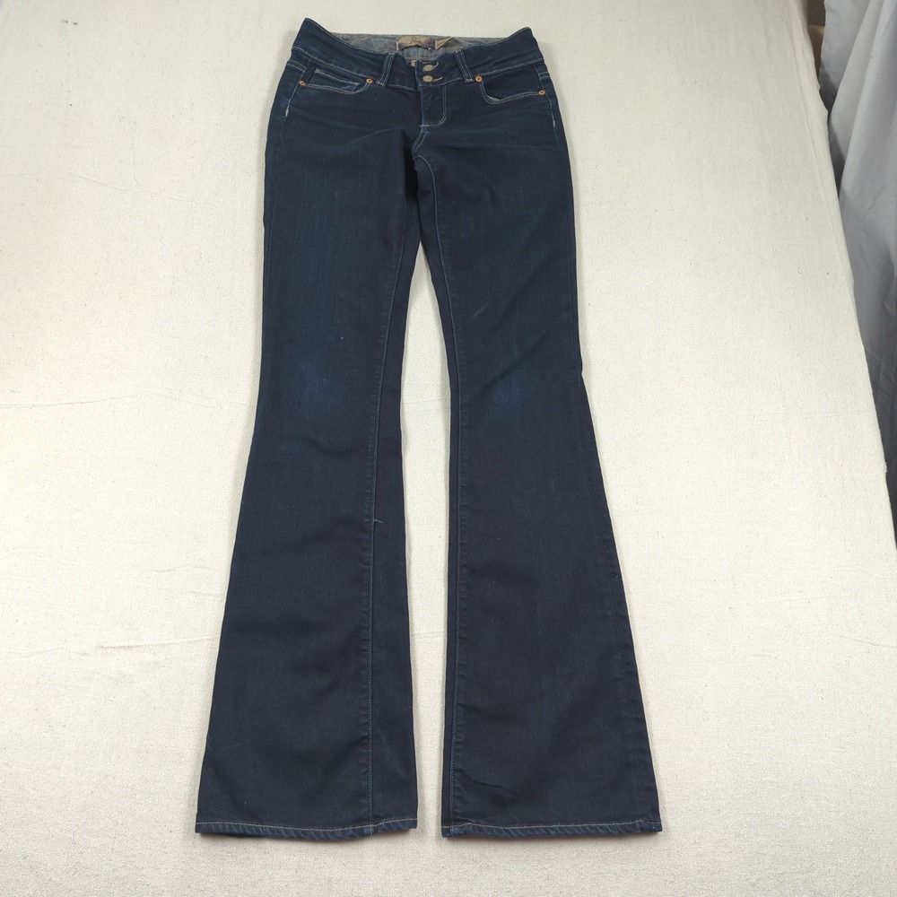 Paige Jeans Womens 26 Blue High Low Hidden Hills Boot‎ Cut Western Cowgirl Boho